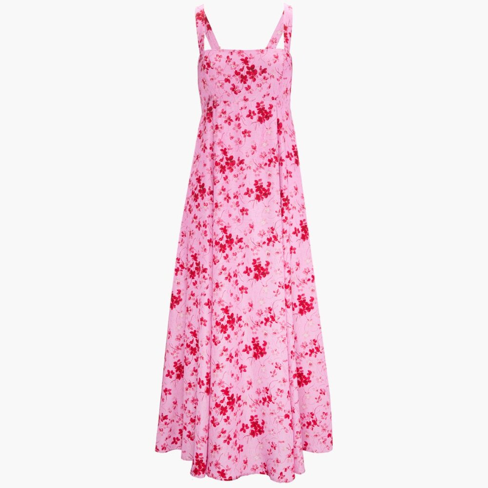 Hill House Home The Rowena Dress - Pink Sweet Peas Size LPink Sweet Peas / L
